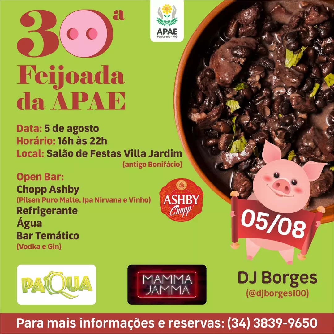 Vem aí a 30ª Feijoada da APAE